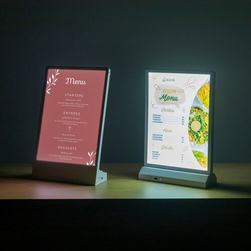 Esiteteline / mainosteline LED-valaistu,  A5 T-malli