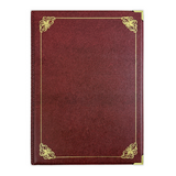 Ruokalistakansio / menukansio A4 viininpunainen, 6 sisätaskua