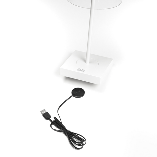 Ladattava LED-valaisin Scilla, valkoinen himmennystoiminnolla - TILAUSTUOTE
