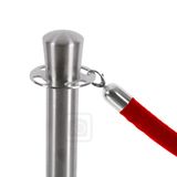 Velourköysi punainen/krominväriset helat, 150 cm