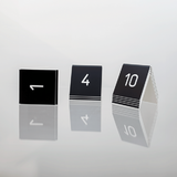 Pöytänumero / annosnumero musta, yksittäinen