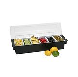 Muovinen hedelmälokerikko kuudella lokerolla, 49,5x15,5 cm