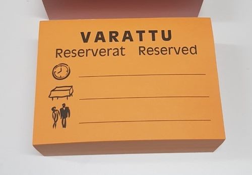 Varattu-lappu,  paperinen A6, 500 kpl/nide