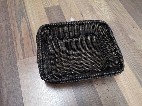 Leipäkori pestävä 33 x 27 x 10 cm tumman ruskea
