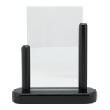 Pöytäteline muovitaskulla A6, musta