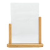 Pöytäteline muovitaskulla A4, vaalea puu