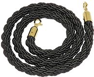 Köysi musta köysi/kullanväriset helat, 150 cm