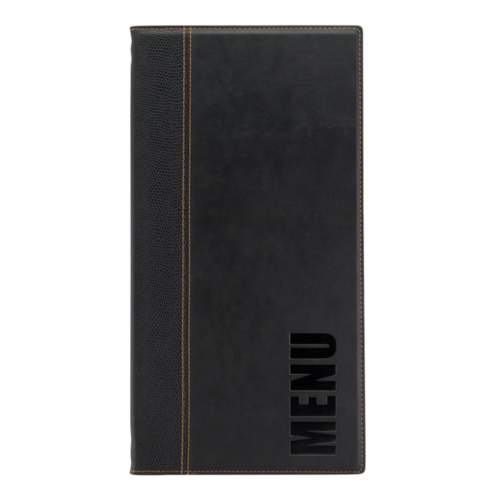 Viinilistakansio / menukansio Menu A4/5,  musta