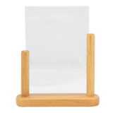 Pöytäteline muovitaskulla A5, vaalea puu