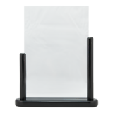 Pöytäteline muovitaskulla A4, musta