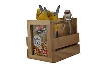 Aterin- ruokailuvälinelokerikko kantokahvalla ja mainostilalla