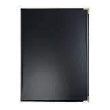 Ruokalistakansio / menukansio A4, musta/8 sisätaskua